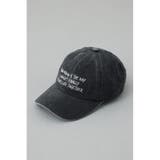 BLK | ウォッシュ加工フロントメッセージキャップ | AZUL BY MOUSSY