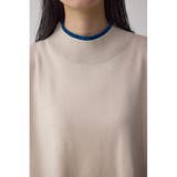 格上げ ダブルネックデザインニットトップス | AZUL BY MOUSSY | 詳細画像8 