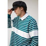 BIG BORDER RUGGER SHIRT | AZUL BY MOUSSY | 詳細画像10 