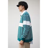 BIG BORDER RUGGER SHIRT | AZUL BY MOUSSY | 詳細画像14 