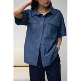 D/BLU3 | シャンブレーオーバーシャツ | AZUL BY MOUSSY