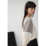 ショルダーバイカラーニット | AZUL BY MOUSSY | 詳細画像2