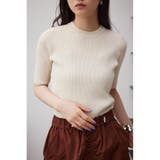 ハーフスリーブクルーネックリブトップス | AZUL BY MOUSSY | 詳細画像2