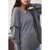 T.GRY | ショルダーデザインルーズニットトップス | AZUL BY MOUSSY