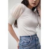 SHEER SLEEVE PUFF TOPS | AZUL BY MOUSSY | 詳細画像2 