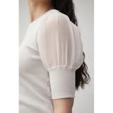 SHEER SLEEVE PUFF TOPS | AZUL BY MOUSSY | 詳細画像9 