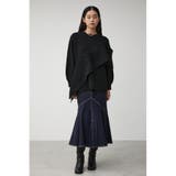 BLK | SHOULDER SLIT VOLUME KNIT TOPS | AZUL BY MOUSSY