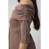 5分袖ギャザーオフショルニットトップス | AZUL BY MOUSSY | 詳細画像20 