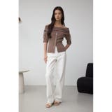 5分袖ギャザーオフショルニットトップス | AZUL BY MOUSSY | 詳細画像14 