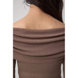 5分袖ギャザーオフショルニットトップス | AZUL BY MOUSSY | 詳細画像19 