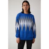 カラーアーガイルリラックスニット | AZUL BY MOUSSY | 詳細画像11
