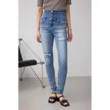 AZUL DENIM ハイウエストボタンリペアスキニー | AZUL BY MOUSSY | 詳細画像1