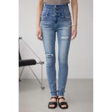 AZUL DENIM ハイウエストボタンリペアスキニー | AZUL BY MOUSSY | 詳細画像5