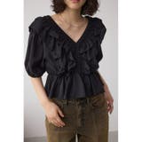 BLK | ラッフルショルダーブラウス | AZUL BY MOUSSY