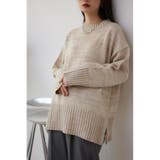 L/BEG1 | ミックスヤーンニットトップス | AZUL BY MOUSSY