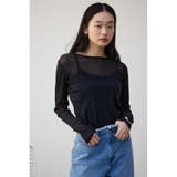 バックスリットシアーロングトップス | AZUL BY MOUSSY | 詳細画像12 