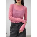PNK | バックスリットシアーロングトップス | AZUL BY MOUSSY