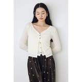 O/WHT1 | フロントギャザーレイヤードカットカーディガン | AZUL BY MOUSSY