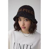 オープンワークニッティングロゴハット | AZUL BY MOUSSY | 詳細画像1