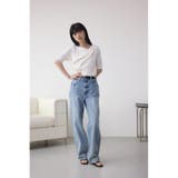 ドレープデザイン5分袖リブニット | AZUL BY MOUSSY | 詳細画像4