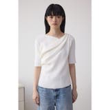 ドレープデザイン5分袖リブニット | AZUL BY MOUSSY | 詳細画像5