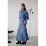 AZUL DENIM フリンジ切替デニムスカート | AZUL BY MOUSSY | 詳細画像4 