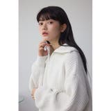 ラメベロアハーフZIPニットトップス | AZUL BY MOUSSY | 詳細画像1 