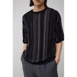 柄BLK5 | スカシクージー半袖ニット | AZUL BY MOUSSY