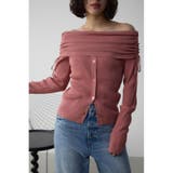 PNK | ギャザーオフショルダーニットトップス | AZUL BY MOUSSY