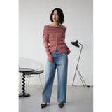 ギャザーオフショルダーニットトップス | AZUL BY MOUSSY | 詳細画像36