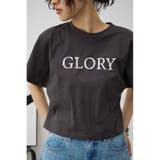 L/BLK1 | ビジュー付ロゴTEE | AZUL BY MOUSSY