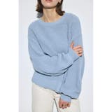 L/BLU1 | 畔編みリラックスニットトップス | AZUL BY MOUSSY