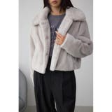 GRY | スタンド2WAYファーショートコート | AZUL BY MOUSSY