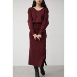 BRD | FRONT BUTTON BLOUSING RIB OP | AZUL BY MOUSSY