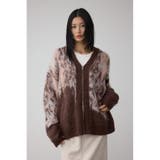 柄BRN5 | 起毛総柄カーディガン | AZUL BY MOUSSY