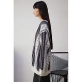 柄ニットカーディガン | AZUL BY MOUSSY | 詳細画像5 