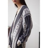 柄ニットカーディガン | AZUL BY MOUSSY | 詳細画像1 