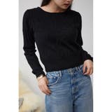 BLK | デザインジャガードニットトップス | AZUL BY MOUSSY