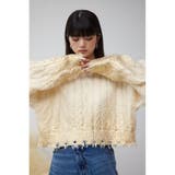 ダメージ箔グラデーションニットトップス | AZUL BY MOUSSY | 詳細画像1