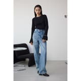 シアーコンビフレアスリーブニット | AZUL BY MOUSSY | 詳細画像3