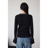 シアーコンビフレアスリーブニット | AZUL BY MOUSSY | 詳細画像6