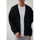 BLK | ダイヤ柄パターンカーディガン | AZUL BY MOUSSY