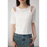 デザインネックショートTシャツ | AZUL BY MOUSSY | 詳細画像1