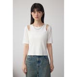 デザインネックショートTシャツ | AZUL BY MOUSSY | 詳細画像4