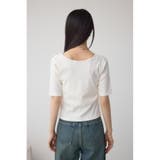 デザインネックショートTシャツ | AZUL BY MOUSSY | 詳細画像6