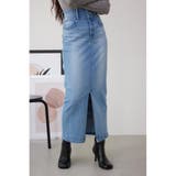 L/BLU1 | AZUL DENIM ハイウエストスカート | AZUL BY MOUSSY