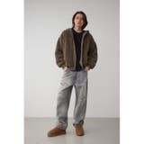 シープボア×スウェット切替防風ブルゾン | AZUL BY MOUSSY | 詳細画像18 