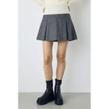 柄GRY5 | 素材アソートプリーツミニスコート | AZUL BY MOUSSY