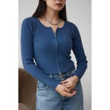 BLU | Wジップロングスリーブプルオーバー | AZUL BY MOUSSY