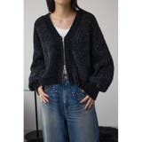 BLK | WZIPベロアラメモールカーデ | AZUL BY MOUSSY